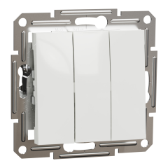 Schneider Electric EPH2170121 Asfora Beyaz Üçlü Anahtar
