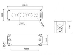 Bemis BT3-5000-0002 Beşli Siyah Buton Kutusu IP44