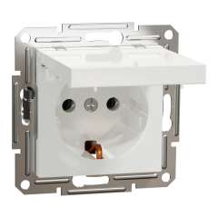 Schneider Electric EPH3170121 Asfora Beyaz Kapaklı Topraklı Priz