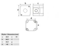 Bemis BT3-1000-0002 Tekli Siyah Buton Kutusu IP44