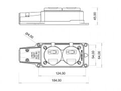 Bemis BK1-1402-3612 1X16A 220V Kauçuk İkili Grup Priz