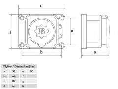 Bemis BK1-1402-3511 1X16A 220V Kauçuk Tekli Duvar Prizi
