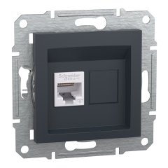 Schneider Electric EPH4700171 Asfora Antrasit 1xRJ45 Cat6 Prizi