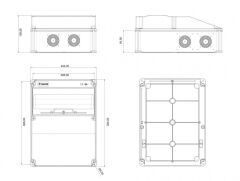 Bemis BD6-2201-0000 V12 Ön 2 Ad. Delikli Boş 245X325X138 IP44 Kombinasyon