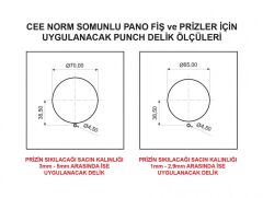 Bemis CEE Norm 5X32A 380V IP44 Düz Somunlu Priz