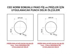 Bemis BC1-3505-2440 Cee Norm 5X32A 380V IP44 Düz Somunlu Priz