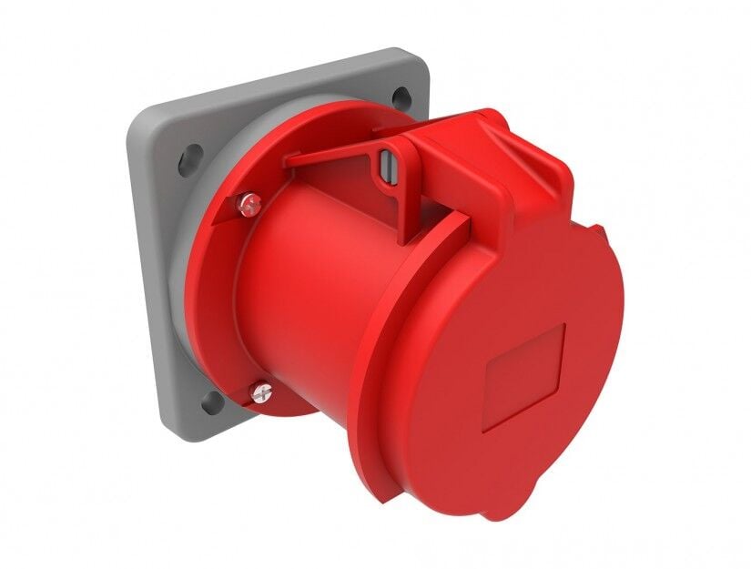 Bemis CEE Norm 5X63A 380V IP44 Makina Priz (RS) Kontak Koruma Çerçeveli