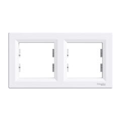 Schneider Electric EPH5800221 Asfora Beyaz İkili Çerçeve Yatay