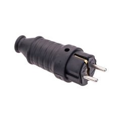 Byes 1X16A (2P+E) 250V Kauçuk Düz Fiş IP44