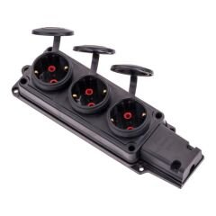 Byes 1X16A (2P+E) 250V Üçlü Kauçuk Grup Priz IP44