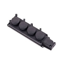 Byes 1X16A (2P+E) 250V Dörtlü Kauçuk Grup Priz IP44