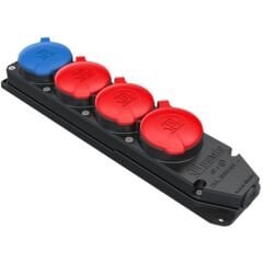 Byes 3X25A (3P+E)380V 3Ad. 1X16A 220V 1Ad. Kauçuk 4'lü Grup Priz