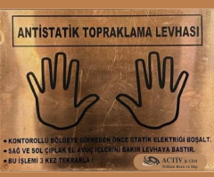 Activ Çift El İşaretli Statik Levha 25X33 Cm