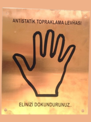 Activ Tek El İşaretli Statik Levha  25X25 Cm