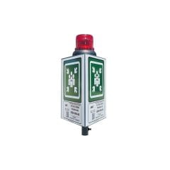 Mesan MS 4000 SOLAR Ø110 Güneş Enerjili İkazlı Acil Toplanma Levhası Üç Yönlü