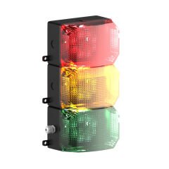 Mesan MS 219.1.3.2.12-24VAC/DC 3 Kat Küp Led Multifonksiyon İkaz Lambası