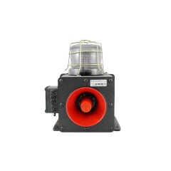 Mesan MS 1333.4.110-220VAC Endüstriyel Işıklı Siren 43 Ses Kontaklı Alüminyum Gövde