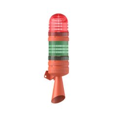 Mesan MS 5836.1.2.110-220VAC Ø70 2 Kat LED Multifonksiyonel 2 Ses Borulu Elektronik Siren Duvar Montaj