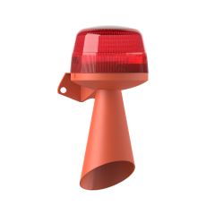 Mesan MS 5840.1.110-230VAC Ø70 LED Multifonksiyonel 10 Ses Borulu Elektronik Siren Duvar Montaj