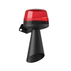 Mesan MS 5841.1.12-24VAC/DC Ø70 LED Multifonksiyonel 10 Ses Borulu Elektronik Siren Duvar Montaj