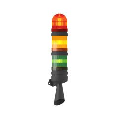 Mesan MS 5844.1.3.2.12-24VAC/DC Ø70 3 Kat LED Multifonksiyonel 2 Ses Borulu Elektronik Siren Duvar Montaj
