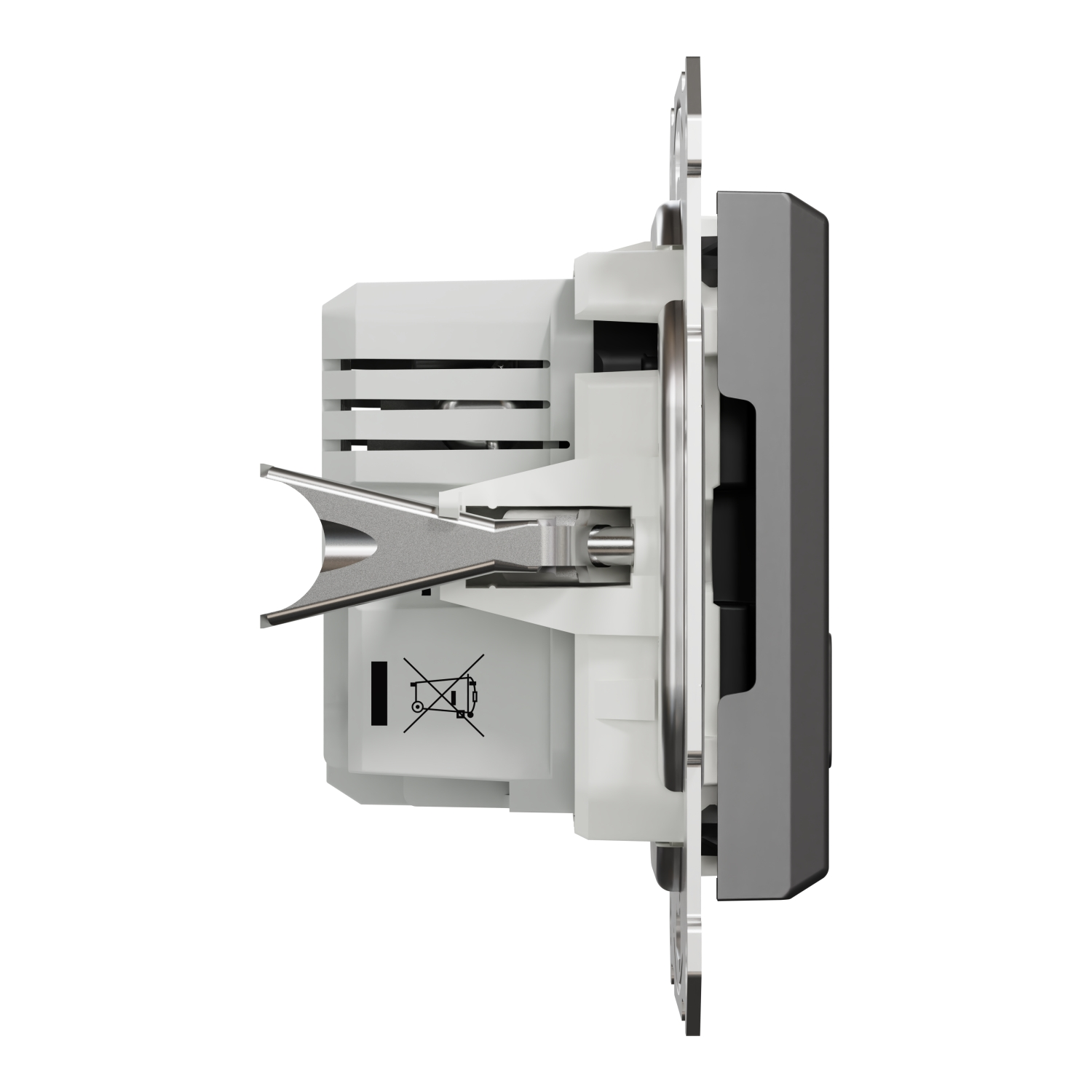 Schneider Electric EPH2700371 Asfora Antrasit USB Prizi İkili 2.4A Type A+C