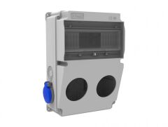 Bemis BD2-2201-2020 V10 Ön 2 Ad. Delikli 1X16A 2 Ad. Yan 210X300X122 IP44 Kombinasyon