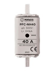 Pofaco PFC-NH40 40A NH 00 Boy Bıçaklı Sigorta