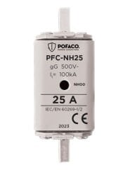 Pofaco PFC-NH25 25A NH 00 Boy Bıçaklı Sigorta