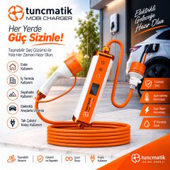 Tunçmatik MobiCharge Pro 22kW 7 Metre Kablolu Elektrikli Araç Şarj İstasyonu