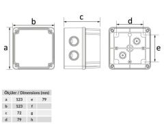Bemis BB1-0531-0003 120X120X70 Buat Kutusu ABS IP44