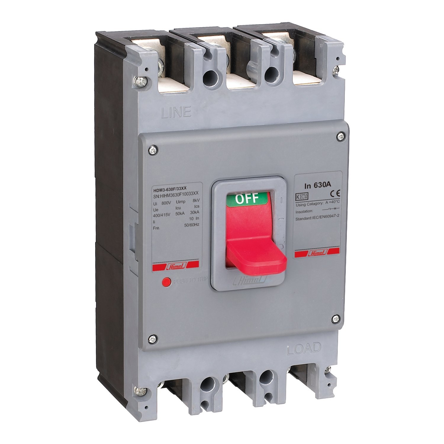 Himel HDM3630N50033XX 3X500A 70kA  Sabit Tip Kompakt TMŞ Şalter